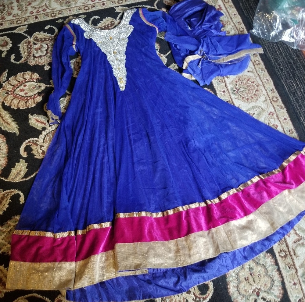 Indian Pakistani salwar Kameez Anarkali gown dress